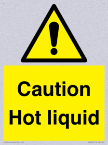 Caution Hot liquid